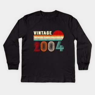 Vintage 2004 Funny 16 Years Old Boys and Girls 16th Birthday T-Shirt Kids Long Sleeve T-Shirt